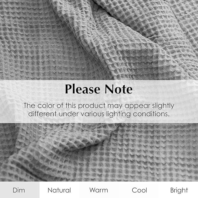 Salt Earth GOTS Certified 100% Organic Cotton Throw Blanket,108"X90" Waffle Blankets & Throws for Bed, Throw Blanket for Couch,Modern and Cozy Blanket,All Seasons, Comfy Soft Blanket (Scottish Grey)