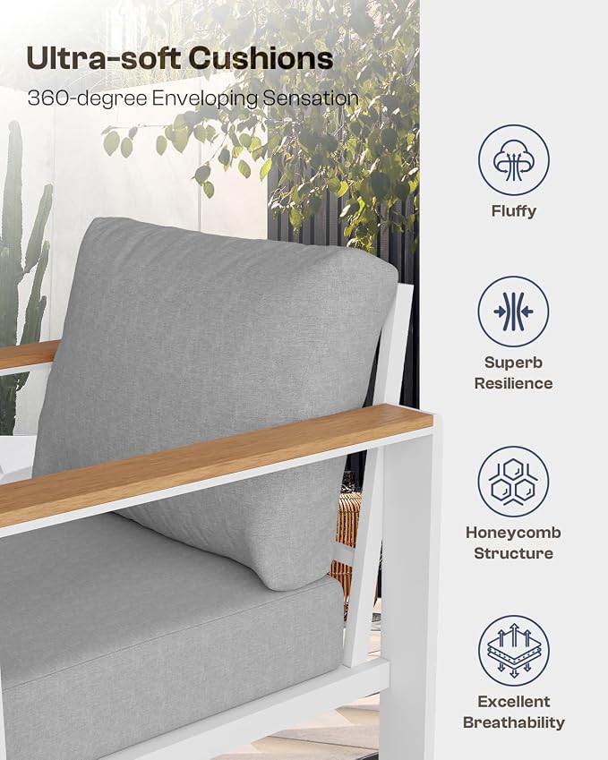 Aluminum Outdoor Patio Furniture Set - Image 7