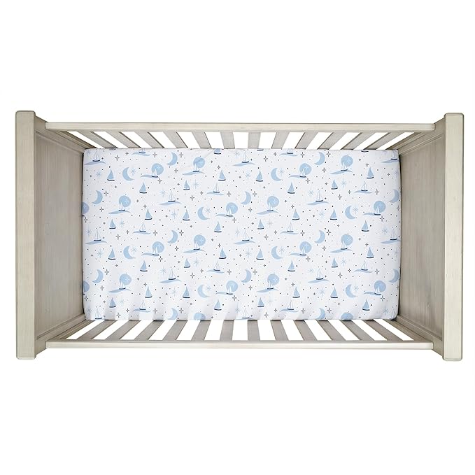 Lambs & Ivy Little Skipper 3-Piece Sailboat Nautical Nursery Crib Bedding Set