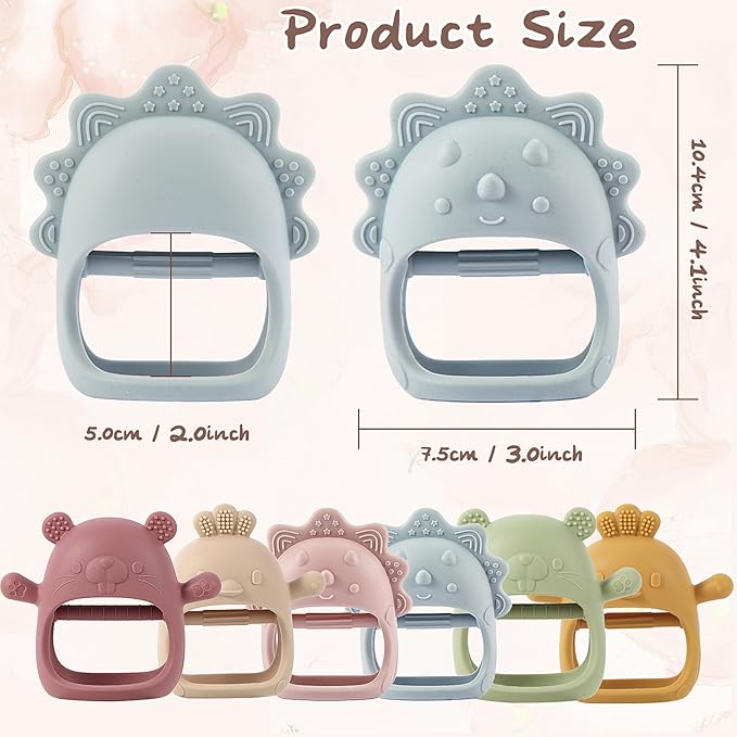 Baby Teething Toys, Teething Toys, Teethers for Babies 3-6 Months, Baby Chew Toys, BPA Free Teether Mitten with Soft Texture for Sensory Exploration and Itching Teething Relief