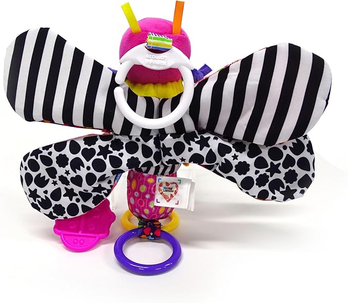 Lamaze Clip On Car Seat and Stroller Toy - Fifi the Firefly - Crinkle Car Seat Toys and Stroller Toys - Sensory Toys for Babies - Travel Toys for Car - Infant Toys Ages 0 Months and Up
