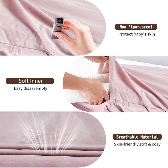 Baby Lounger Play Mat,Baby Lounger for Newborn Tummy Time for Baby in Bed,0° Angle Newborn Lounger Baby Nest for Boys & Girls 0-12 Months(Pink)