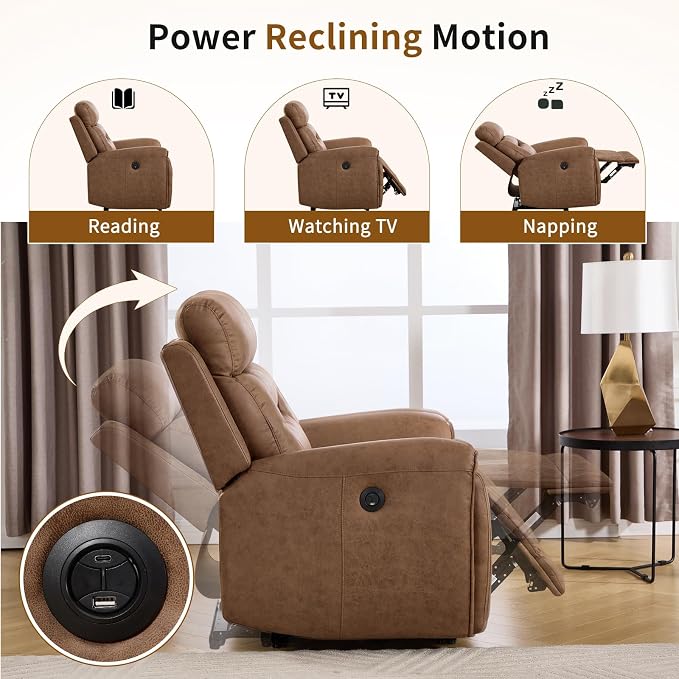 ANJ 2-Piece Faux Leather Power Recliner Sofa Set - Image 4