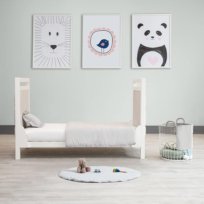 Byrd & Blume Round Baby Play Mat, Organic Cotton Soft Padded Nursery Floor Mat, Safe Hypoallergenic Baby Mat, Reversible, Foldable, Portable Infant Tummy Time Mat Fits Tents & Playpens (40"x40") Gray