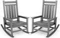 SERWALL Outdoor Rocking Chair Set of 2, HDPE Rocking Chair by SERWALL