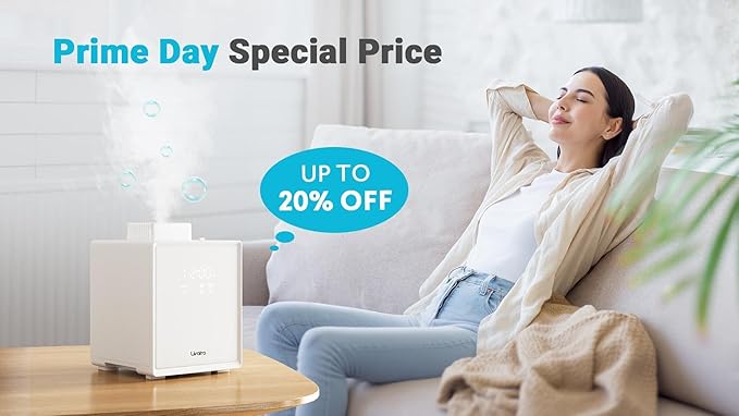 3L Stainless Steel Warm Mist Humidifier with Easy Clean and Warm Steam Function, Healthy Air Mist Humidifiers for Bedroom Living Room, with Sleep Mode and Auto-off Setting