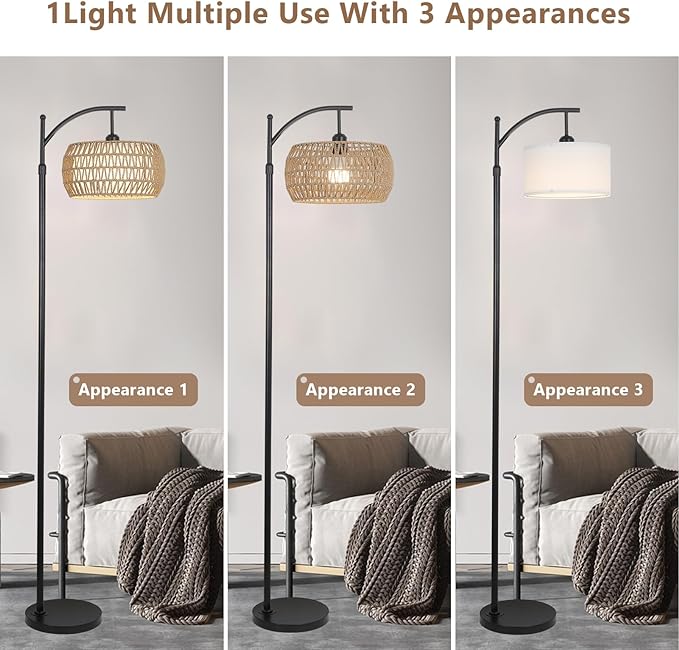 Arc Floor Lamp with Remote Control, Dimmable LED Floor Lamp with 3 Color - Image 6