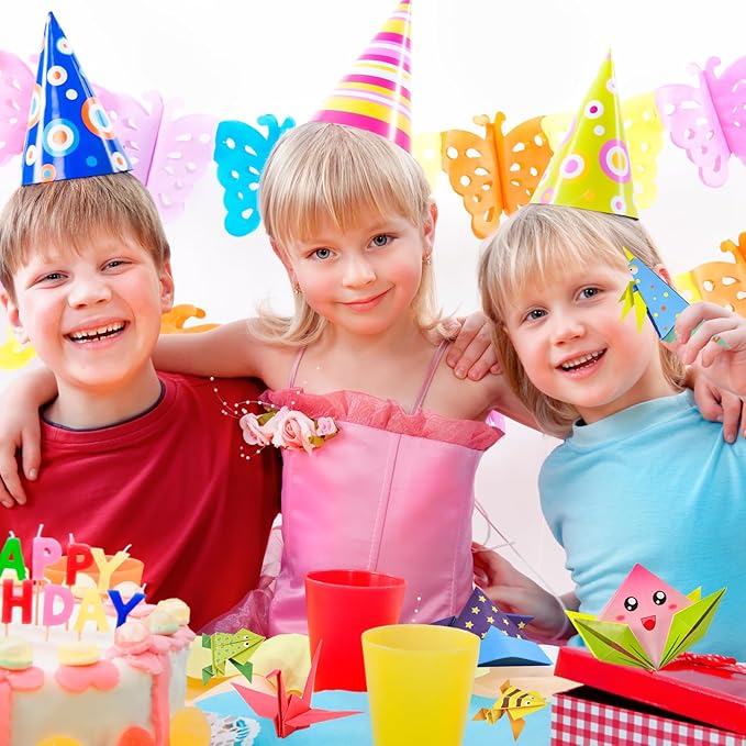 Pigipigi Kids Craft Origami Paper Kit for Kids Ages 5-8 8-12, with Guiding Book, 208 Sheets DIY Art and Crafts Supplies, Colorful Folding Papers Set Projects Gifts Activity for Boy Girl Toys(Cartoon)