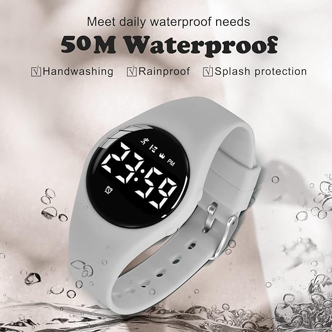 Kids Watches for Girls Boys Digital Sport Watch with Step Counter Pedometer Vibration Alarm Clock, No App Waterproof Fitness Tracker Kids Watch Boys Girls Teens Students Ages 5-16