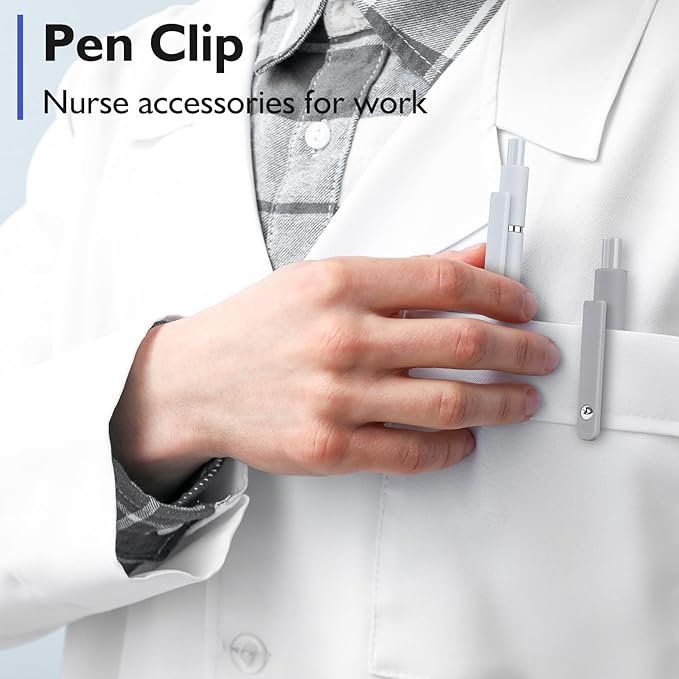 Vanhench 7Pcs 0.5mm Black Ink Pens Fine Point Smooth Writing Gel Pens Quick Dry with Soft Silicone Touch Barrel & Fidget Stress Ball, Multifunction Writing Office Desk Nurse School Supplies