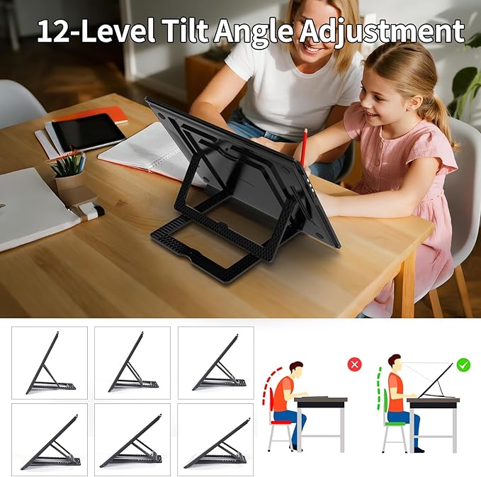 TOHETO Rechargeable A3 Light Board with Stand, Bag, Super Bright Magnetic Light Pad with Side Buttons, Wireless Light Box for Tracing and Drawing, Cordless Light Table for Diamond Painting, Sketching