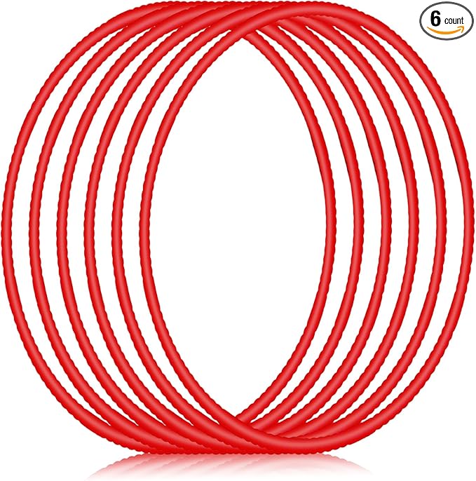 Shappy 6 Pcs Exercise Hoop Detachable Adjustable Plastic Toy Playground Toys Colored Hoop Circles for Teens Games Gymnastics Dog Agility Equipment Party Decor