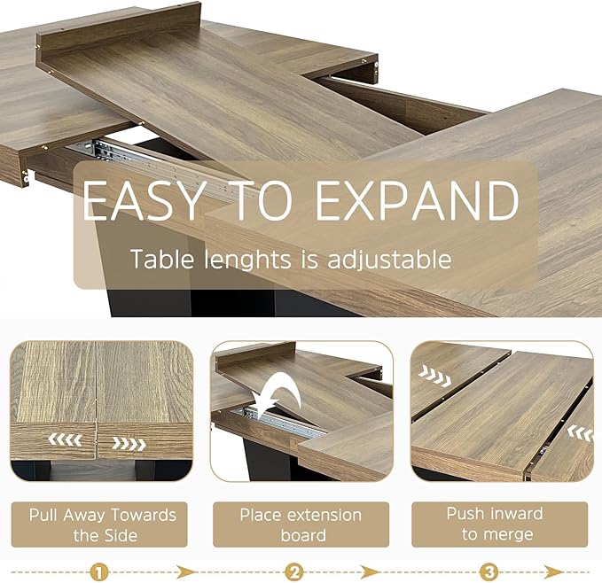 Henf 7 Pieces Extendable Dining Table Set - Image 4