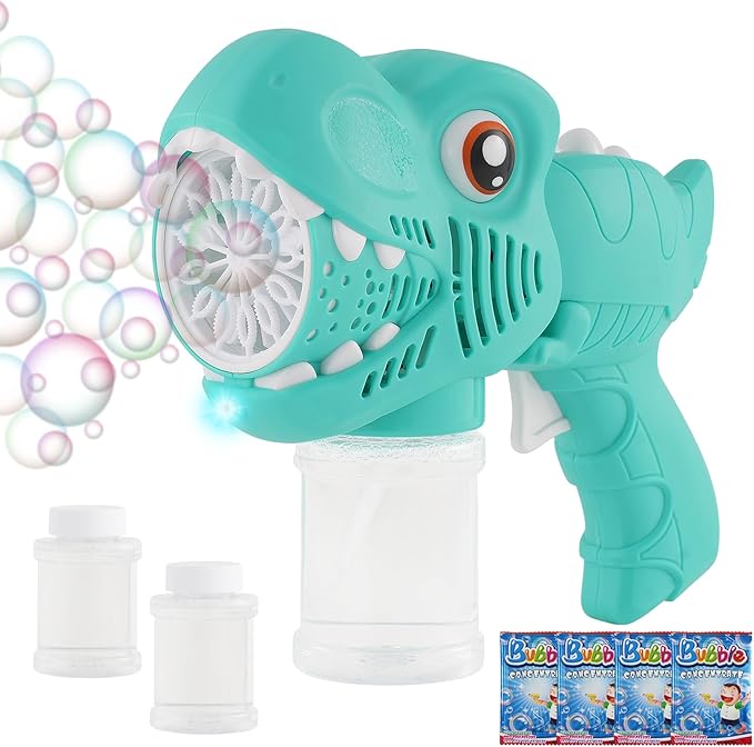 Onory 1 Pack Bubble Gun Machine for Kids, Bubble Gun with Bubble Solutions for Boys Girls, Bubble Blaster for Summer Toy, Party Favors, Outdoor & Indoor Activity, Birthday Gift, Bubble Blower