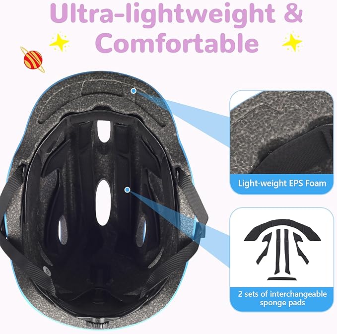 Kids/Youth Bike Helmet for Boys Girls and Teens, Adjustable and Multi-Sport for Bicycle, Kick Scooter, Skateboard, Roller/Inline Skate