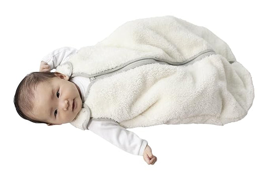 baby deedee Sleep Nest Teddy Sleeping Bag, Ivory, (Medium 6-18 Months)