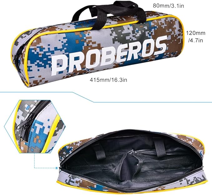 PROBEROS Kids Fishing Pole - Portable Telescopic Fishing Rod and Reel Combo Kit - Spincast Fishing Reel Casting Rods with Lures Lines Tackle Box and Bag for Boys Girls Youth Fishing