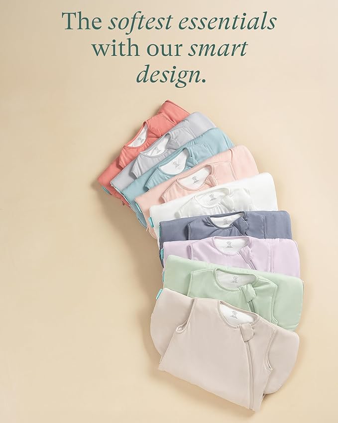 Supersoft Sleep Sack 1.0 TOG, Premium Bamboo Viscose Baby Sleeping Bag 2-Way Zipper Sleep Sack Baby Wearable Blanket