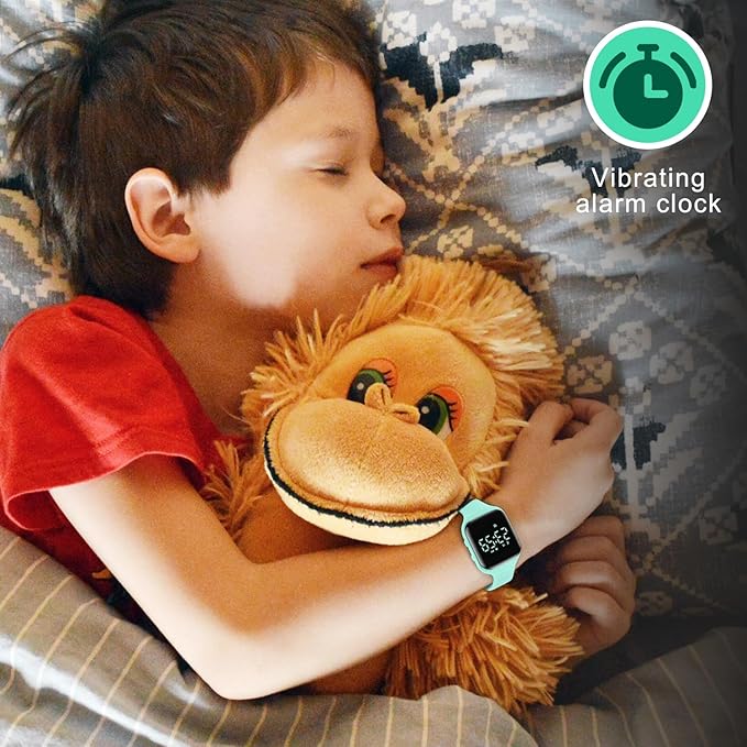 Kids Watches for Girls Boys Digital Sport Watch with Step Counter Pedometer Vibration Alarm Clock, No App Waterproof Fitness Tracker Kids Watch Boys Girls Teens Students Ages 5-16