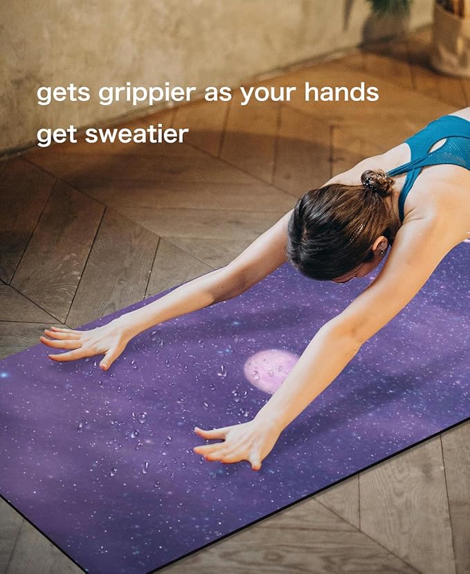 Non Slip Yoga Mat TPE Workout Mat for Men Women, Thick Workout Mat with Carrying Strap, Fitness Mats for Exercise, Yoga, Fitness, Pilates, Floor Workouts (72" x 24" x 6mm)