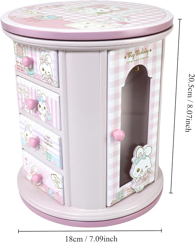 Pink Cute Bunny Jewelry Box for Girls & Kids - Organizer Gift