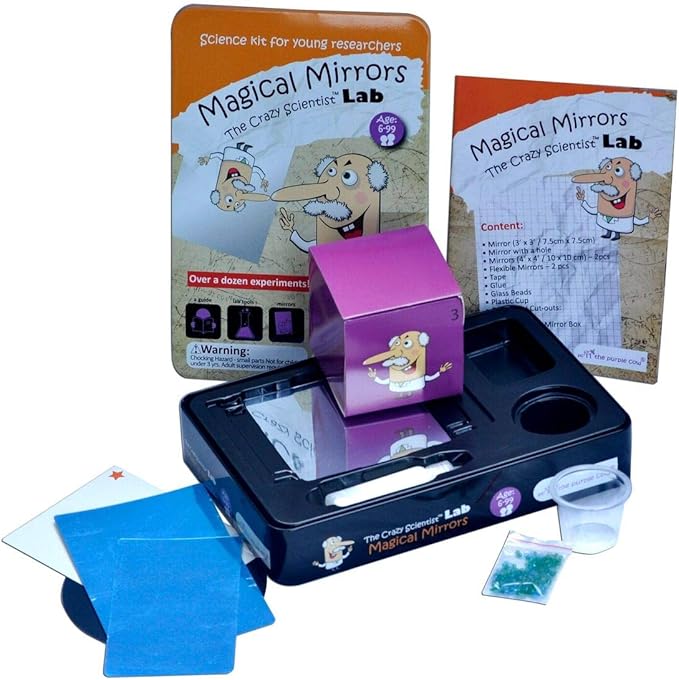 The Purple Cow Crazy Scientist Lab Magical Mirrors Science Kit