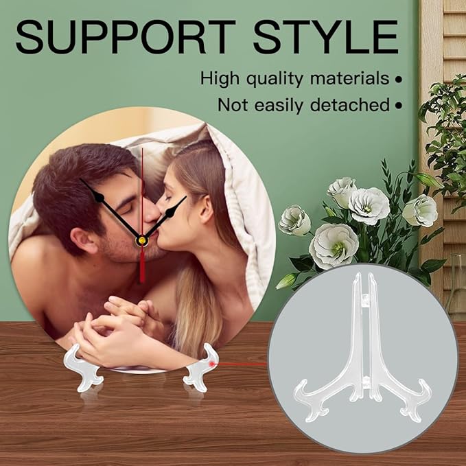 Generic Custom Clocks for Walls Personalized Clocks with Picture Customize Gifts for Kitchen Bathroom Home Creative, 10inch-25cm