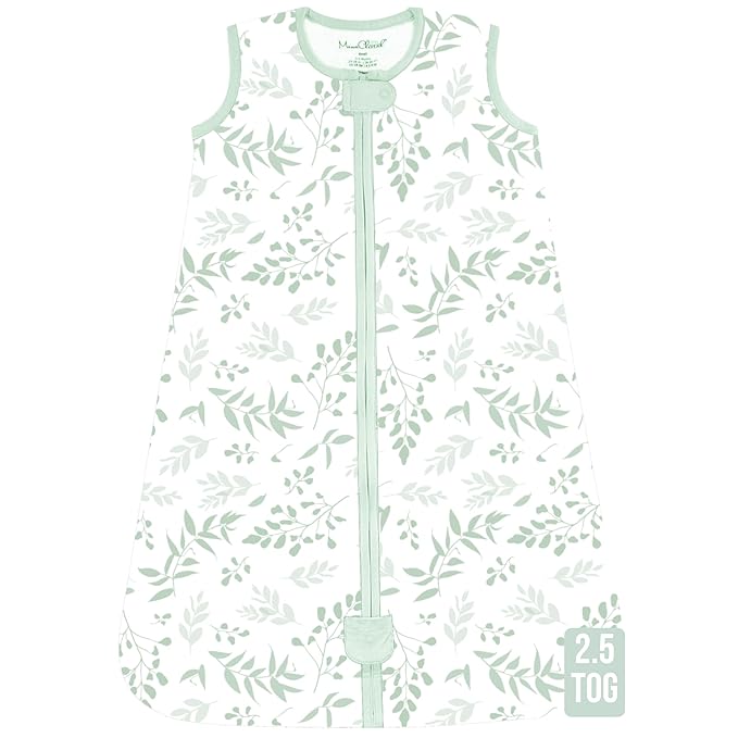 Mama Cheetah Baby Sleep Sack 2.5 TOG, Organic Cotton Baby Wearable Blanket with Two-Way Zipper, Swaddle Transition Baby Sleeping Bag for Newborn Infant Toddler Boy Girl, 0-6 Months