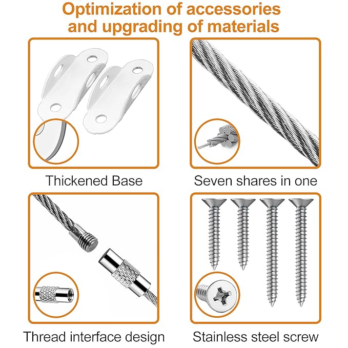 Furniture Anchors (16 Pack) for Baby Proofing, Anti Tip Furniture Anchor Securing 420lbs Tension Earthquake Resistant Metal Furniture Wall Anchor Prevent Baby Pet from Falling Furniture