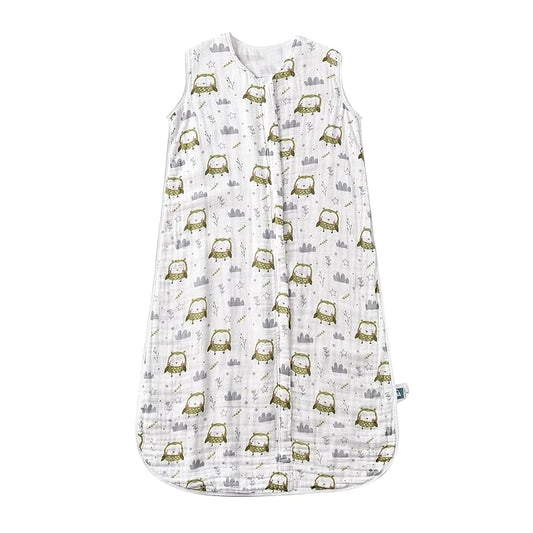 Baby Sleep Sack 2-4 T Baby Wearable Blanket 100% Organic Cotton 0.5 TOG Toddler Sleeping Sack 2- Way Zipper Soft Lightweight X-Large Owl