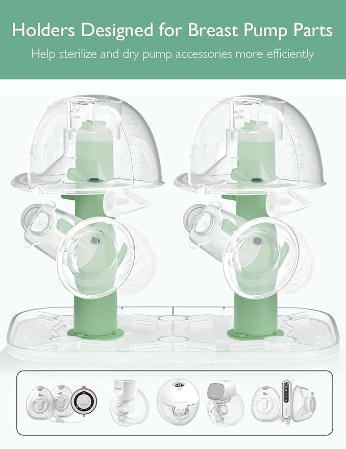 Momcozy 3 Layers Large Bottle Sterilizer and Dryer, Fast Sterilize and Dry, Universal Bottle Sterilizer for All Bottles & Breast Pump Accessories, Touch Screen & Auto-Off Bottle Sanitizer