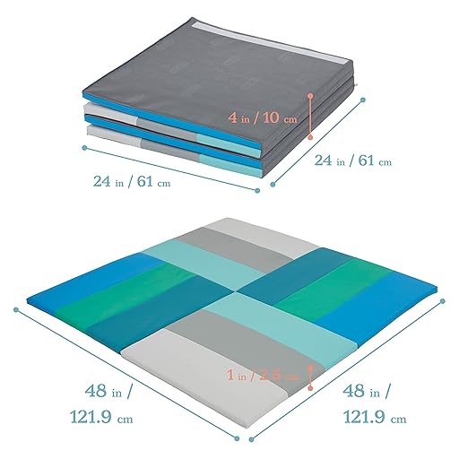 ECR4Kids SoftZone Turning Tiles Activity Mat, Folding Playmat, Contemporary
