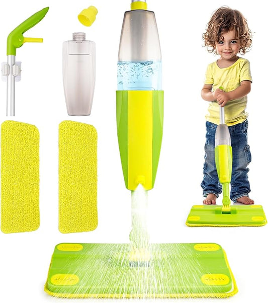 Toddler Spray Mop-Montessori Toys Mini Size Cleaning Mini Mop That Really Spray -Kid Pretend Play Toys Gift for Toddlers Girls Boys