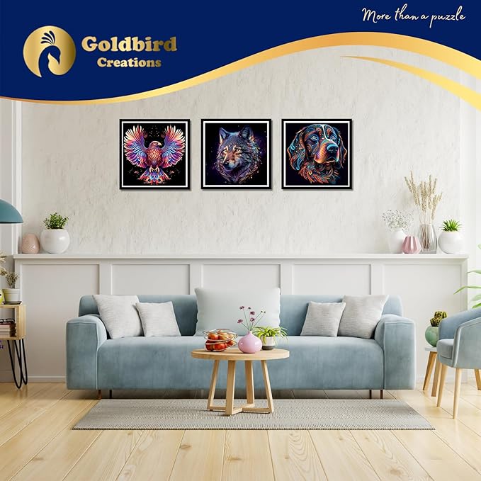 Magnetic Jigsaw Puzzles For Adults With Frame - Wooden Puzzle Animals 200 Piece - Lazer Cut Wooden Puzzles - Rompe Cabezas Para Adultos - Animal Head Wall Art Decor - Christmas & Birthday Gift (Eagle)