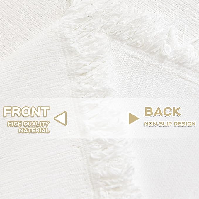 MYSKY HOME Couch Covers for Pets Thick Chenille White Cream Sofa Slipcover - Image 7