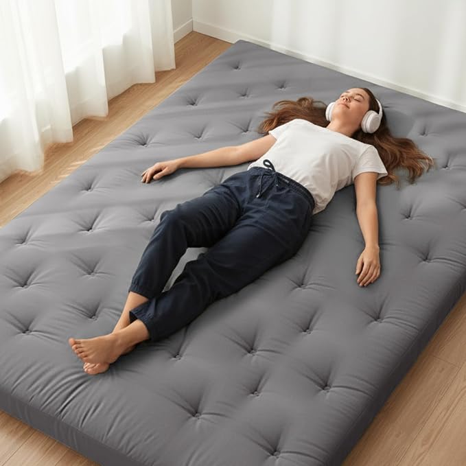 ZonLi Japanese Floor Futon Mattress Twin Size 75"x 39", 100% Cotton Cover 2.5'' by Zonli