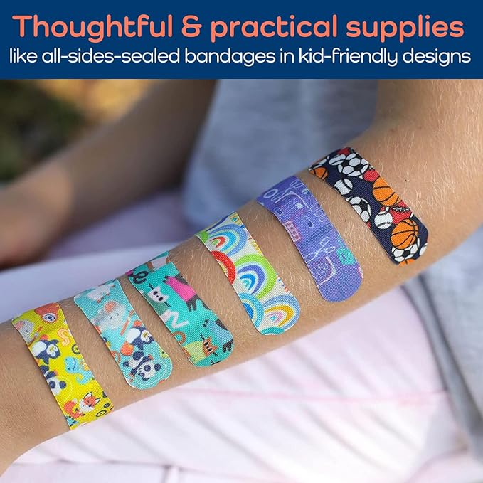 KeepGoing Large Home First Aid Kit for Kids – 270 Pc. for Car, Home, Dorm, & Boat with Latex-Free Bandages – 10 x 7 x 3.5 in. Travel First Aid Kit (The Classic)