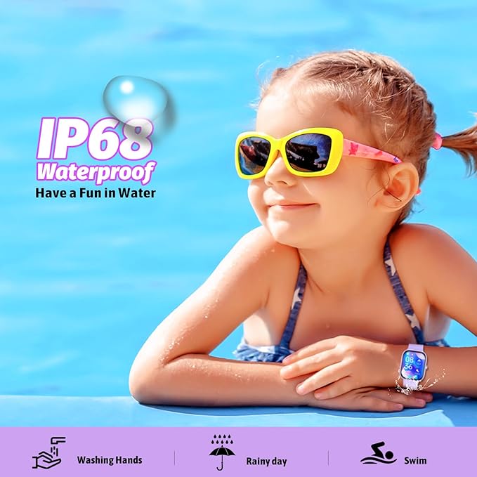 Smart Kids Watch with Fitness Tracker No Phone/APP Needed,19 Sport Mode,1.5" DIY Dial,IP68 Waterproof,Sleep Monitor,Pedometers,Heart Rate,Great Birthday Gift for Boys Girls Teens 6-14 year Olds