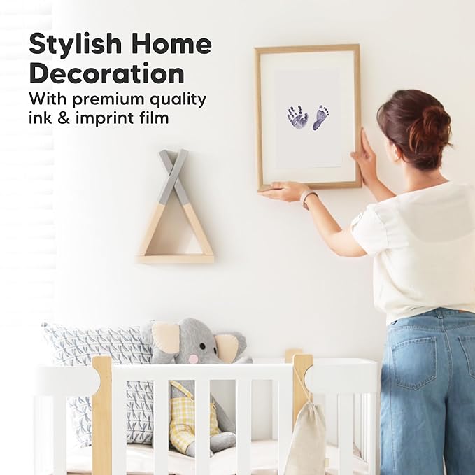 4-Pack Inkless Baby Hand and Footprint Kit - Mess Free Ink Pad for Newborn Keepsake, Dog Nose & Paw Print Kit, Clean Touch Ink Pad for Baby Hand & Footprints, Ideal New Mom Gifts (Twilight)