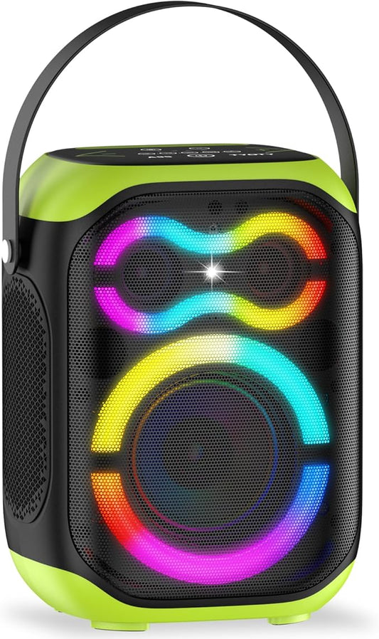 Portable Bluetooth Speakers 80W Big Powerful Wireless Outdoor Loud Stereo Deep Bass Sound Boombox TWS Home Party Speaker with Subwoofer LED Lights
