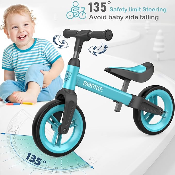 Toddler Balance Bike Toys for 1 to 4 Year Old Girls Boys Adjustable Seat and Handlebar No-Pedal Training Bike Best Gifts for Kids