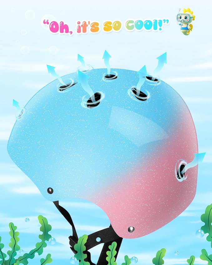 Kids Helmet, Toddler Adjustable Kids Ages 3-8 Years Old Boys Girls Multi-Sports Safety