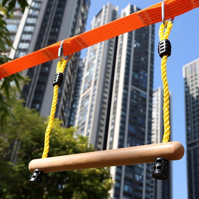 Kids Ninja Monkey Bars 2 Packs for Slackline Accessories for Slackline Obstacle Course for Backyard Attachments to Most Any Home Playground Equipment Sets