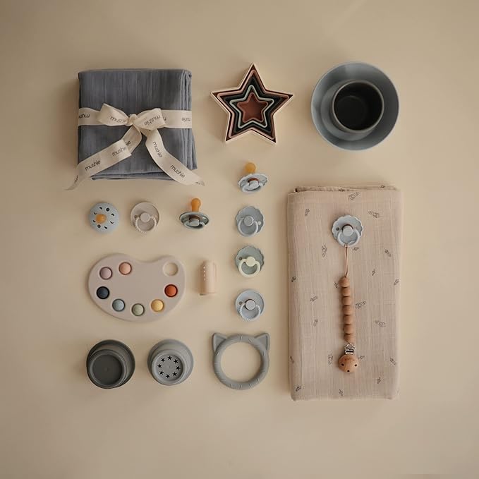 mushie Dinnerware Cups For Kids | Made in Denmark, Set of 2 (Smoke)