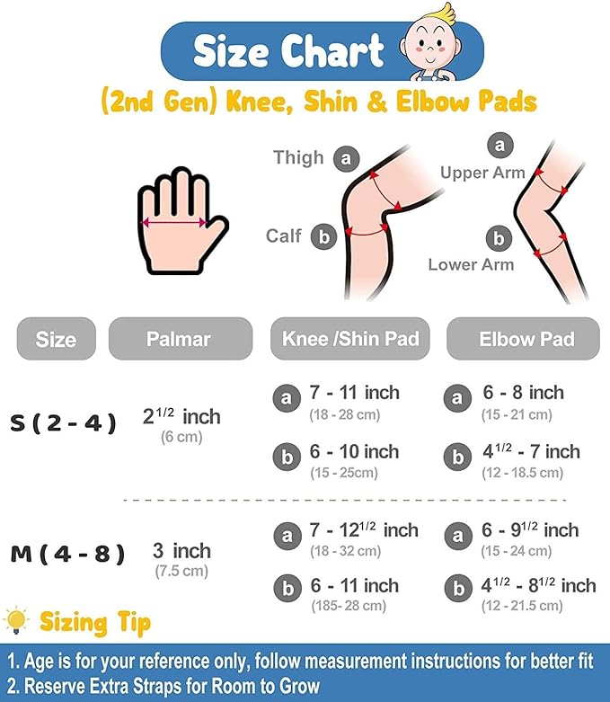 Soft-Style Kids Knee and Elbow Pads with Bike Gloves, Flexible Impact-Resistant Gear for Ages 2-11, Designed for Balance Bikes, Roller-Skating, and Skateboarding