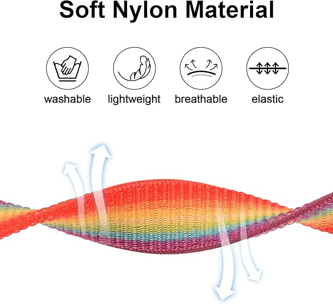 Kids Wristband Protective Case Compatible with Apple AirTag, Adjustable Nylon Bracelet for Air Tag GPS Tracker Holder with Anti Lost Watchband for Toddler Child Kids (Rainbow)