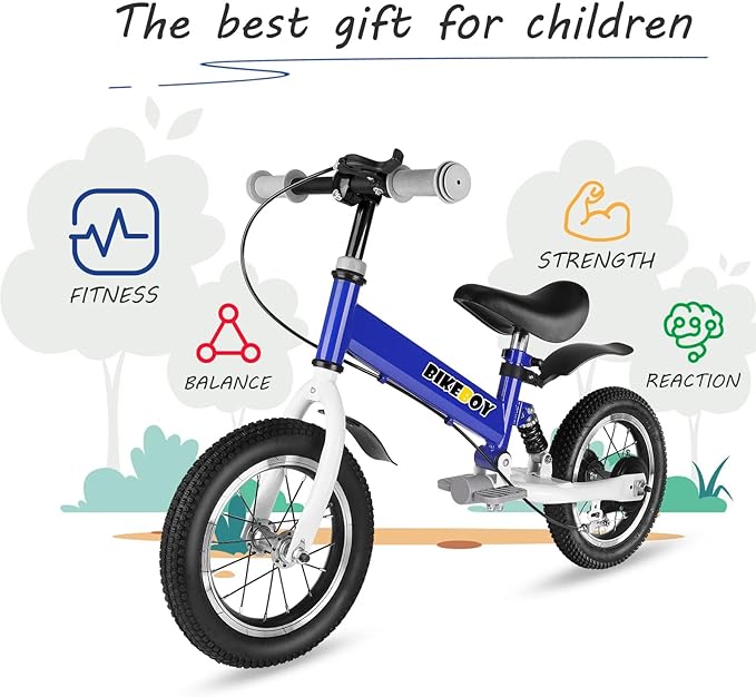 Balance Bike 2 in 1,The Dual Use of a Kids Balance Bike and Kids Bike,12 14 Inches for 2-6 Years Old,with Shock Absorbers, Fenders, Pedals, Auxiliary Wheels