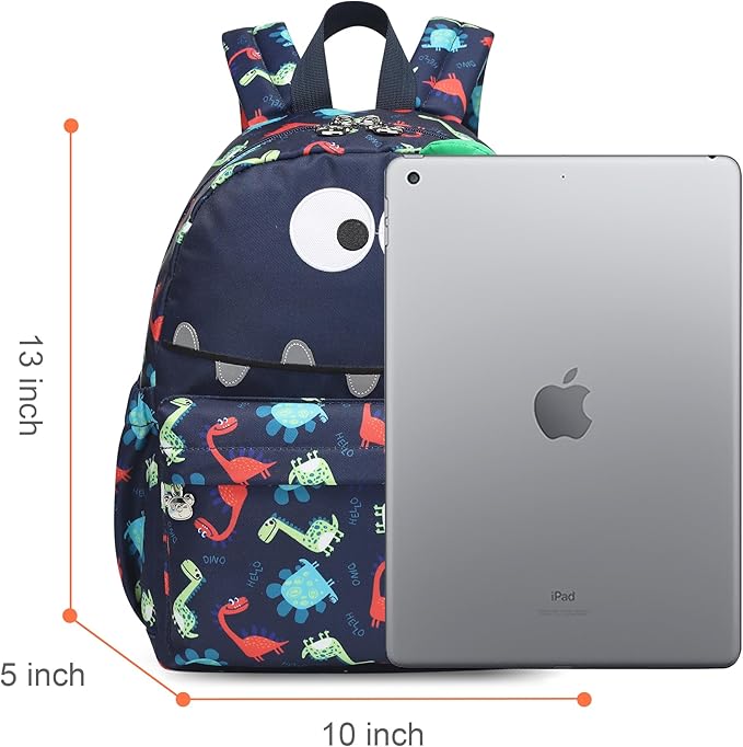 Toddler Backpack Waterproof 3D Little Dinosaur Design-Cute Animal Cartoon Unisex Mini for School Travel Daycare-Lightweight Kids Backpack for Boys & Girls Ages 1-5 Years