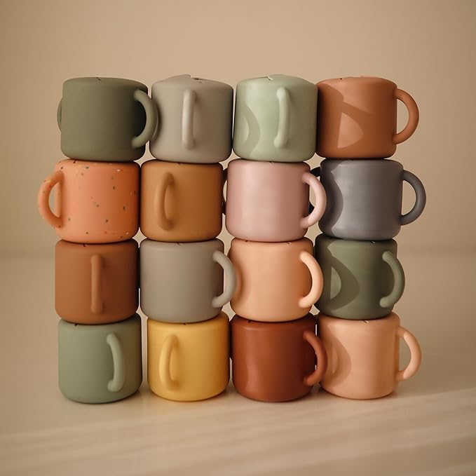 mushie Silicone Snack Cup | Spill Proof Food Container for Toddler and Baby (Whales)