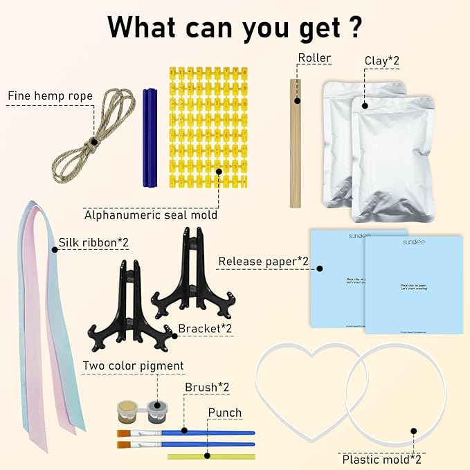 Baby Hand & Footprint Keepsake Kit - Personalized Handprint Footprint Ornament for Newborn Babies, New Mom Gifts, Baby Shower & Registry, Nursery Picture Frame, Pet Paw Print Ornament